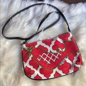 Christmas Brighton crossbody bag mistletoe bird